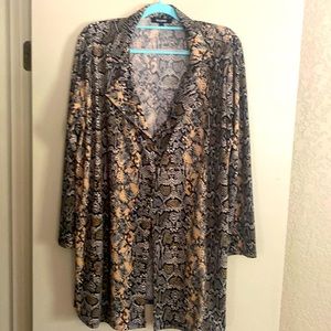 Snake print , plus  size  jacket